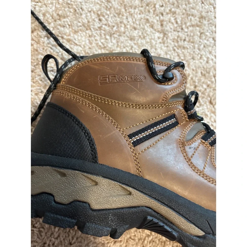 SR Max Mens  10.5 Brown Leather Composite Toe Slip Resistant Work Boots SRM5300